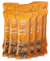 Wickedly Prime Nut Bar, Peanut & Almond, Gluten Free, Kosher, 1.4 Ounce (Pack of 12)