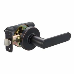 AmazonBasics Contemporary Reno Door Lever, Passage, Oil Rubbed Bronze