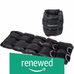 (Renewed) AmazonBasics Adjustable Ankle Weight - 1.3 KGS x 2