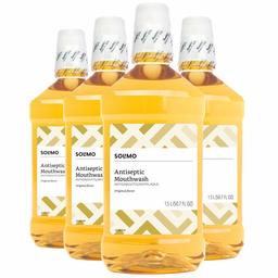 Amazon Brand - Solimo Antiseptic Mouthwash, Original Flavor, 1.5 Liters (Pack of 4)
