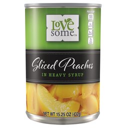 Lovesome Sliced Peaches Heavy Syrup, 15.25 Ounce