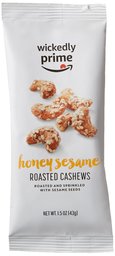 Honey Sesame Roasted Cashews Snack Pack, 1.5oz single serve (Pack of 300)