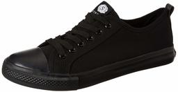 Amazon Brand - Symbol Men's Black Canvas Sneakers-10 UK (AZ-SH-03E)