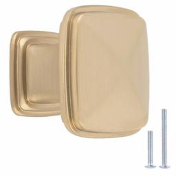 AmazonBasics Tradtional Square Cabinet Knob, AB400-GC-10