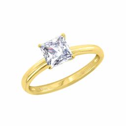 [Find] Amazon Collection 14 K Yellow Gold kuriapurinsesukattokyu-bikkuzirukonia (1.5 cttw) Solitaire Ring, Size 9