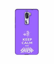 Amazon Brand - Solimo Designer Keep Calm and Shop 3D Printed Hard Back Case Mobile Cover for Coolpad Cool1 Dual