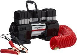 AmazonBasics Portable Digital Tyre Inflator, Dual Battery Clamps with Carrying Case