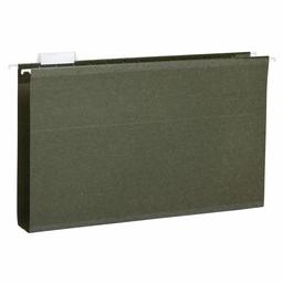 AmazonBasics Hanging File - Box Bottom - Heavy Duty, 2" Expansion, Green, Legal, 25 per Box