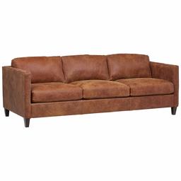 Amazon Brand – Stone & Beam Andover Sofa Couch, 90"W, Saddle-Colored Leather