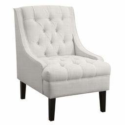 Amazon Brand – Ravenna Home Jase Slope Tufted Accent Chair, 29.9"W, Light Grey