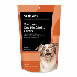 Amazon Brand - Solimo Premium Dog Hip & Joint Supplement Chews with EPA and DHA, 60 Count