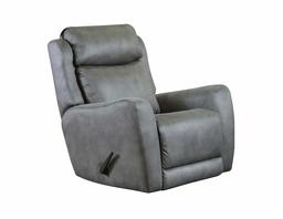 Ravenna Home Viewridge Upholstered Rocking Recliner Chair with Swivel, 42"W, Gray