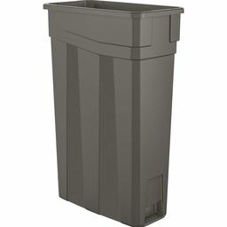 AmazonBasics 23 Gallon Commercial Slim Trash Can, No Handle, Grey, 4-Pack