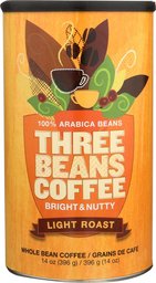 Three Beans Coffee, Three Beans Light Roast Coffee, 14 oz