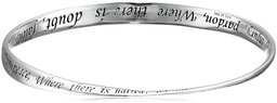 Sterling Silver"Lord, Make Me An Instrument Of Your Peace" Bangle Bracelet