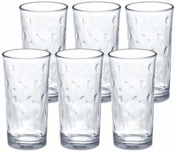 Amazon Brand - Solimo Alina Juice Glass Set, 245ml, Set of 6, Transparent