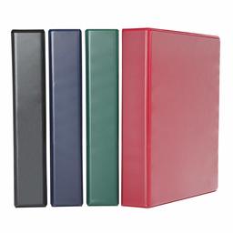 AmazonBasics 1.5" D-Ring Presentation View Binders, 3-Ring Binder, Black, Red, Blue, Green, 4-Pack