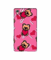 Amazon Brand - Solimo Designer Heart Holding Bear 3D Printed Hard Back Case Mobile Cover for Sony Xperia X