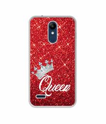Amazon Brand - Solimo Designer Queen On Red Glitter UV Printed Soft Back Case Mobile Cover for LG K9