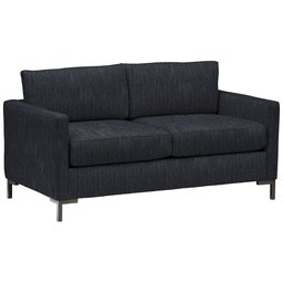Amazon Brand – Rivet Edgewest Low Back Modern Loveseat, 65"W, Eclipse Blue