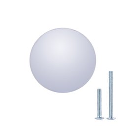 AmazonBasics Round Cabinet Knob, 1.18" Diameter, Polished Chrome, 50-Pack