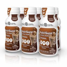 Amazon Basic Care Nutrisure Original Nutrition Shake, Milk Chocolate Flavor, 6 Count