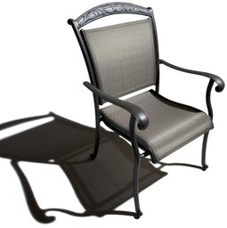 Strathwood Ryer Dining Chair with Texilene Sling Back, Set of 2
