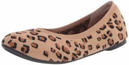 Amazon Essentials Women's Ballet Flat, Leopard Knit, 12.5 B US