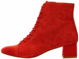 Amazon Brand - find. Lace Up Block Ankle Boots, Brown, US 6
