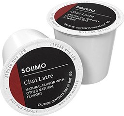 Amazon Brand - 24 Ct. Solimo Tea Pods, Chai Latte, Compatible with 2.0 K-Cup Brewers