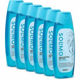Amazon Brand - Solimo Aroma Experience Body Wash - Ozone Freshness- Pack of 6 (500ml x 6)