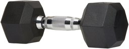 AmazonBasics Rubber Encased Hex Dumbbell Weight - 10.7 x 4 x 3.5 Inches, 10 Pounds, Pack of 1