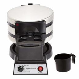 AmazonCommercial Double Waffle Maker, Stainless Steel, 1400 Watts