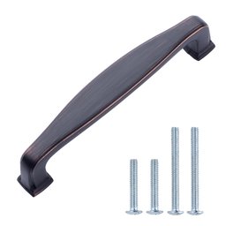 AmazonBasics トラディショナルアーチキャビネットハンドル、長さ4.38インチ(3.75インチ穴センター)、オイルゴムブロンズ、10パック