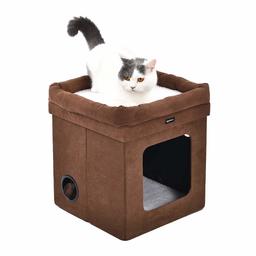 AmazonBasics Collapsible Cat House, Brown