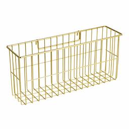 AmazonBasics Hanging Basket for Wall Grid Panel, Gold (Renewed)