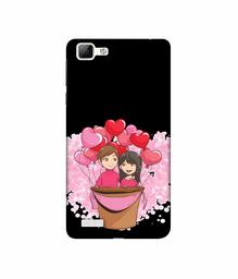 Amazon Brand - Solimo Designer Boy and Girl 3D Printed Hard Back Case Mobile Cover for Vivo V1