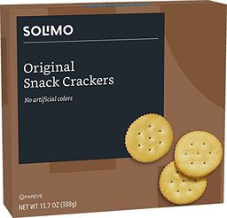 Amazon Brand - Solimo Snack Crackers, Original Flavor, 13.7 ounce