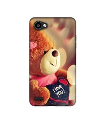 Amazon Brand - Solimo Designer Teddy Bear UV Printed Soft Back Case Mobile Cover for LG Q6