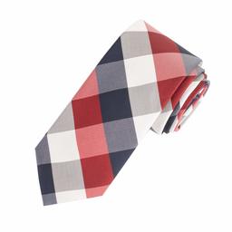 Amazon Essentials Classic Plaid Necktie Red, One Size