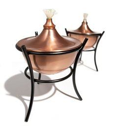 Strathwood Copper Oil Lamp, Set of 2