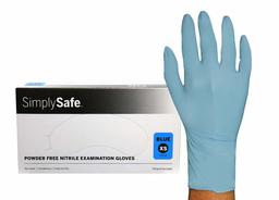 SimplySafe SS-NFX-B110 Nitrile Exam Grade Disposable Gloves, Blue, 3.6 mil, 200 per box/10 Boxes per case, Extra Small, Case of 2,000
