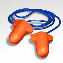 Amazon Basics Soft Foam High Visibility T Shape Corded Earplugs, NRR 32 dB, 200-Pair