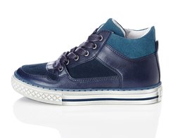 Amazon Brand: Red Wagon Boys' High-Top Sneakers, Blue blue, 34.5 EU