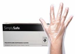 SimplySafe SS-PE-C502 Poly Food Service Disposable Gloves, Translucent, 500 per Box/20 Boxes per case, Small, Case of 10,000