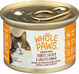 WHOLE PAWS Turkey & Chicken Giblet Dinner Cat Food, 3 OZ