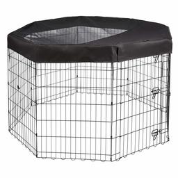 AmazonBasics Metal Pet Playpen Mesh and Fabric Top Cover