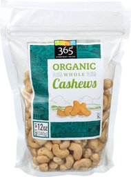 365 Everyday Value Organic Cashews, Raw, 12 Ounce