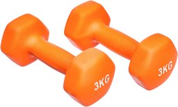 AmazonBasics Neoprene Dumbbells Weights (Set of 2), 3 kg