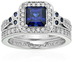 Platinum or Gold Plated Sterling Silver Ring with Swarovski Crystals